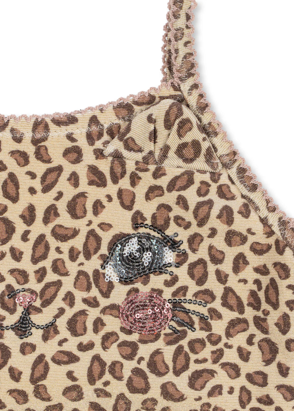 Maillot de bain 2 pièces Kitty imprimé léopard fille Konges E26