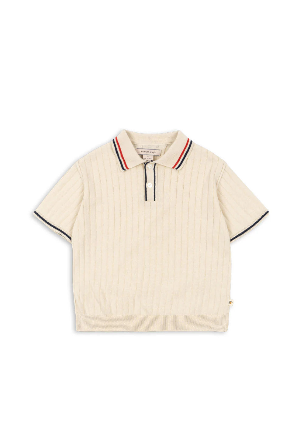 Polo manches courtes mio knit écru babyboy Konges Slojd E26