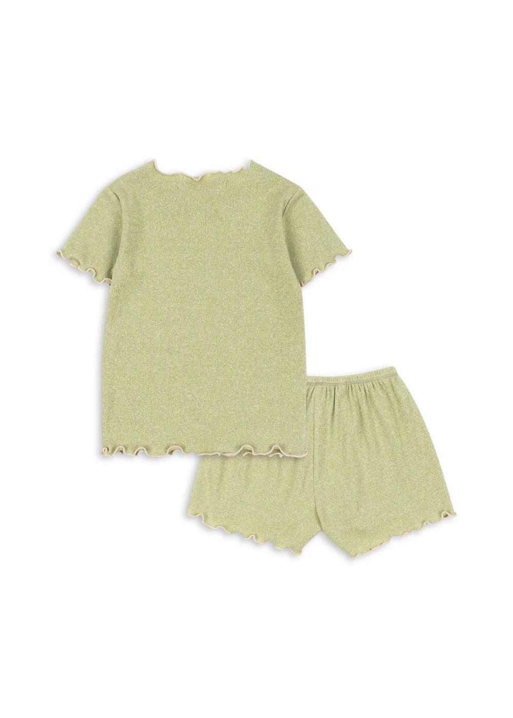 Ensemble tee-shirt et short Roli à paillettes vert fille Konges Slojd E26