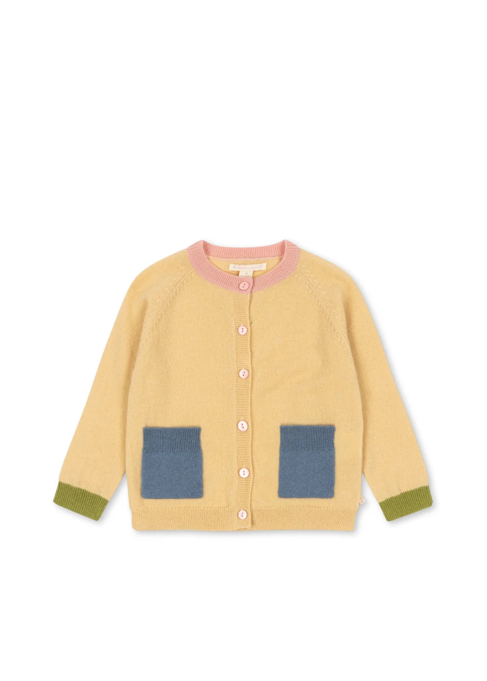 Ensemble cardigan avec pantalon Colleti jaune babygirl Konges Slojd H26