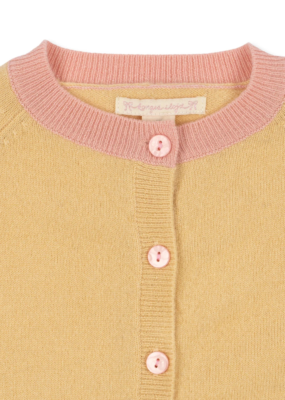 Ensemble cardigan avec pantalon Colleti jaune babygirl Konges Slojd H26