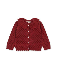 Cardigan Holiday red dahlia babygirl Konges Slojd H26
