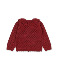 Cardigan Holiday red dahlia babygirl Konges Slojd H26