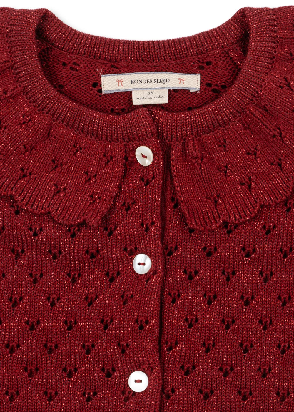 Cardigan Holiday red dahlia babygirl Konges Slojd H26