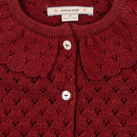 Cardigan Holiday red dahlia babygirl Konges Slojd H26