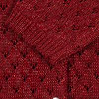 Cardigan Holiday red dahlia babygirl Konges Slojd H26