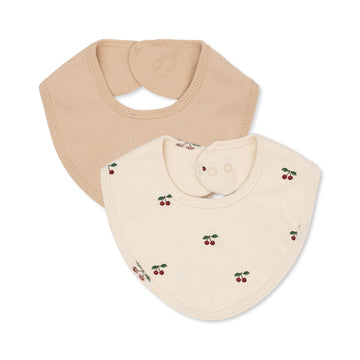 Lot de 2 bavoirs bandana cerises - Konges Slojd