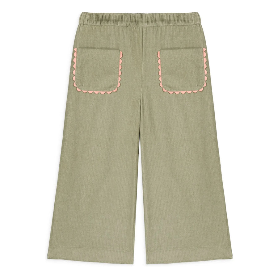 Pantalon Flor sauge en velours fille Louise Misha H24