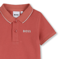 Polo manches courtes rose violacé babyboy Boss E26