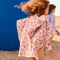 Poncho de bain cream floral haven fille Louise Misha E26