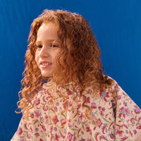 Poncho de bain cream floral haven fille Louise Misha E26