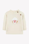 Pull écru unisexe Lapin Tartine et chocolat H25