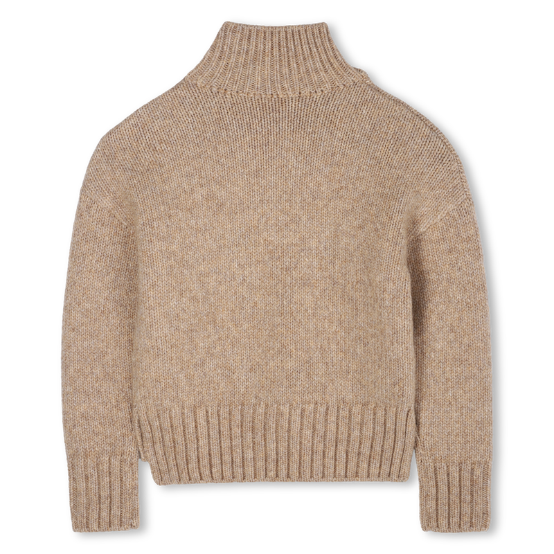 Pull en laine camel chiné col montant fille Zadig & Voltaire H25