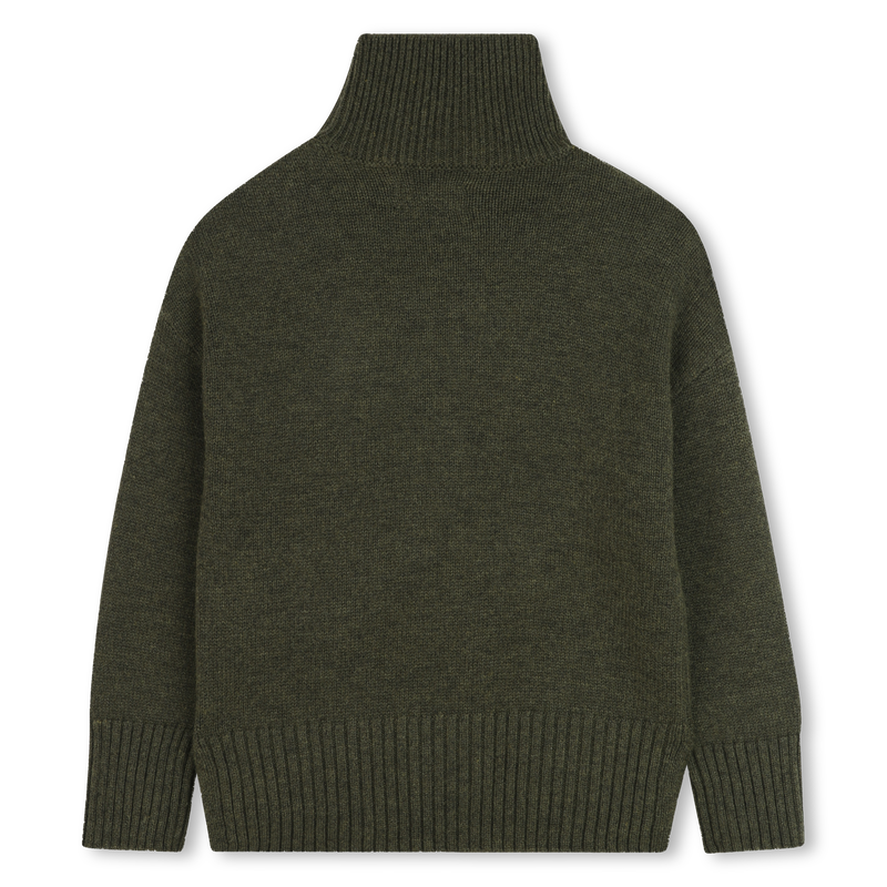 Pull en laine kaki chiné col montant fille Zadig & Voltaire H25