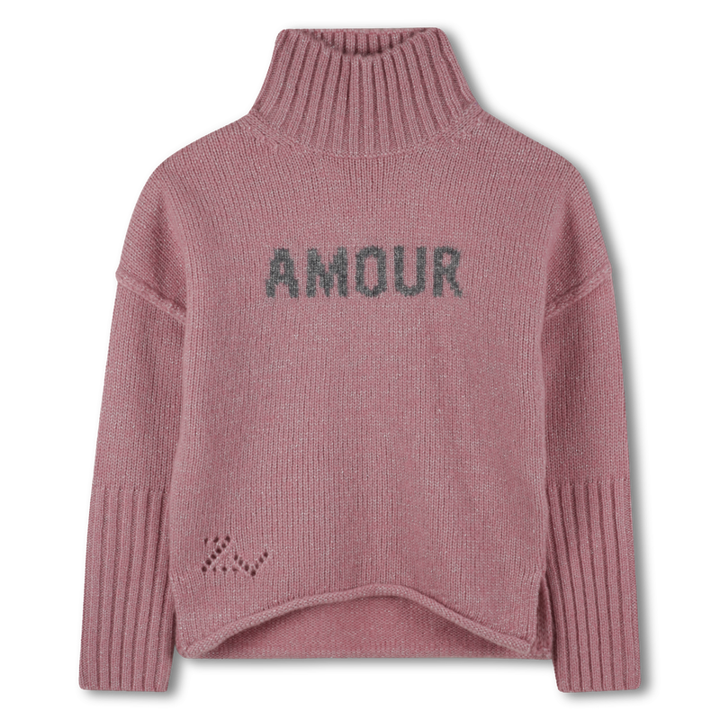 Pull en laine wild rose col montant fille Zadig & Voltaire H25