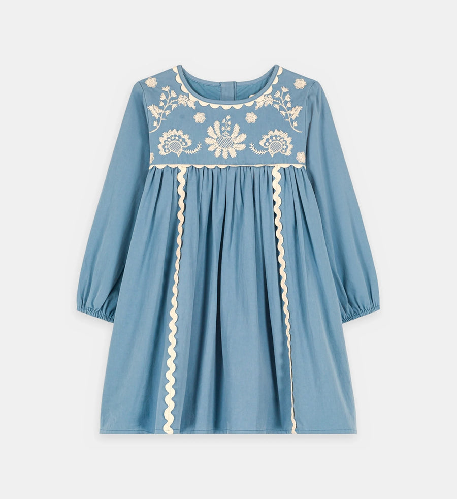 Robe Linoa bleu tendre fille Louise Misha H24