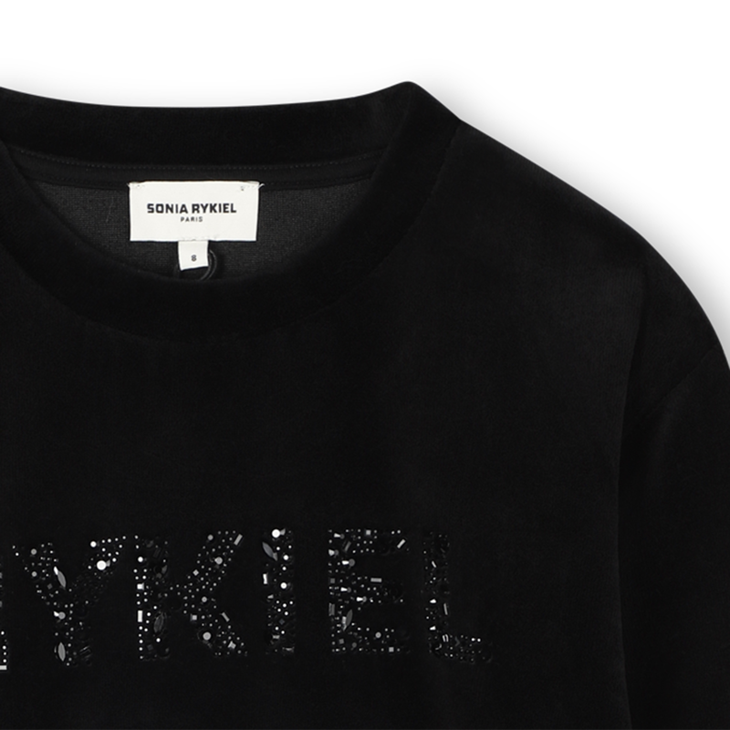 Robe en velours noir fille Sonia Rykiel H25