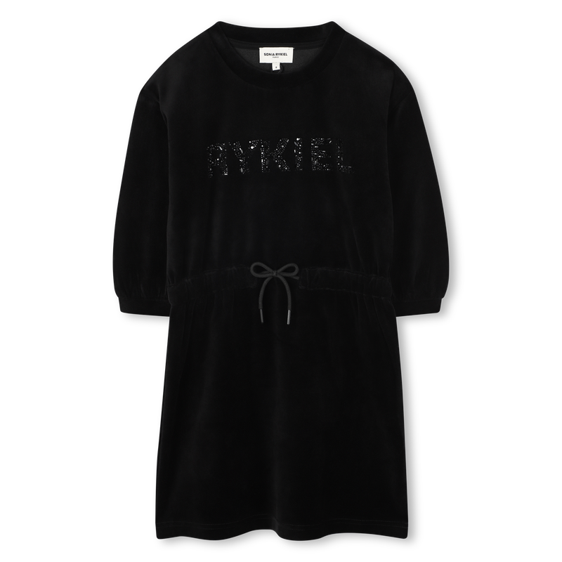 Robe en velours noir fille Sonia Rykiel H25