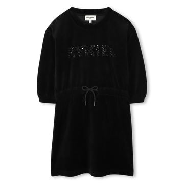 Robe en velours noir fille Sonia Rykiel H25