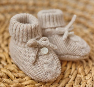 Chaussons moka chiné noeud - Tartine et Chocolat H25