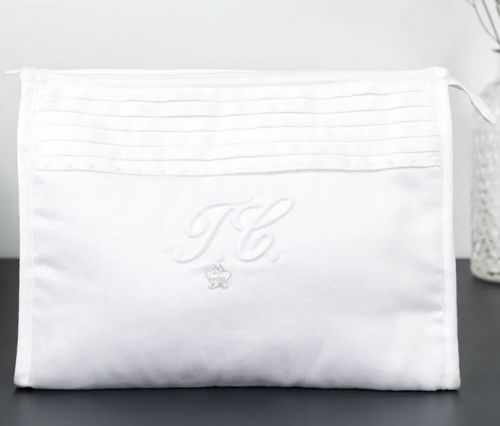 Trousse de toilette monogramme blanc - Tartine et Chocolat