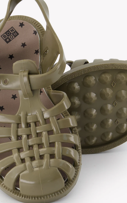 Sandales méduse kaki cactus unisexe Bonton E26