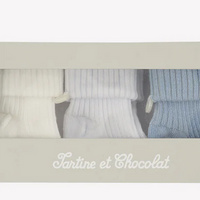 Coffret Chaussettes babyboy bleu horizon coton Tartine et Chocolat