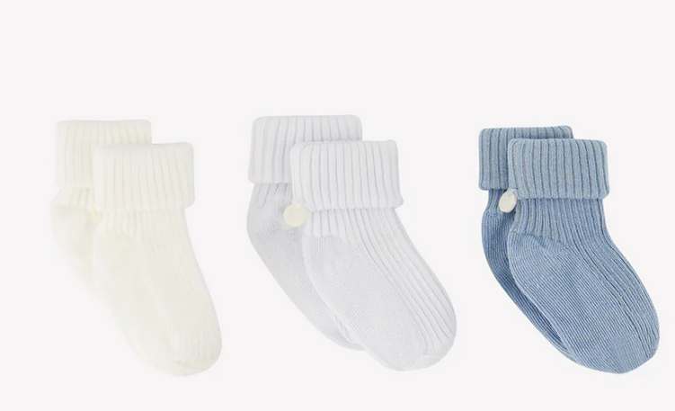 Coffret Chaussettes babyboy bleu horizon coton Tartine et Chocolat