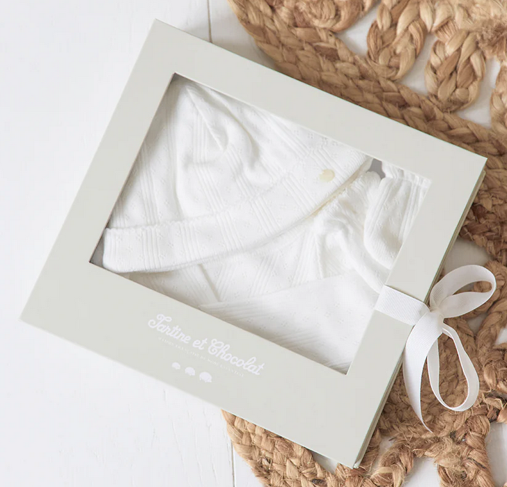 Coffret essentiel coton blanc unisexe Tartine et Chocolat