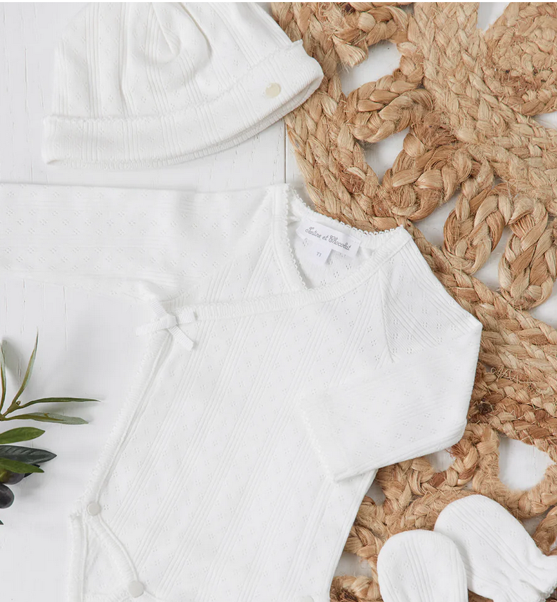 Coffret essentiel coton blanc unisexe Tartine et Chocolat