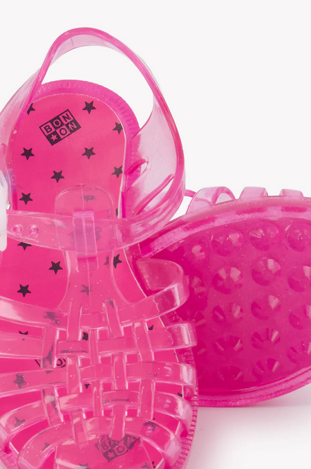 Sandales méduse rose paillette babygirl Bonton E26