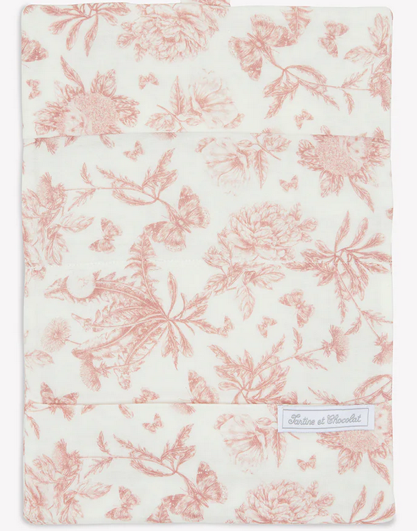 Protège carnet de santé Toile de Jouy rose Tartine et Chocolat