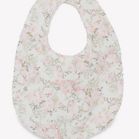 Bavoir jardin hivernal Toile de Jouy rose Tartine et Chocolat