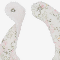 Bavoir jardin hivernal Toile de Jouy rose Tartine et Chocolat