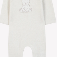 Combinaison longue écru coton broderie baby Mixte Tartine et chocolat H26