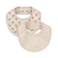 Lot de 2 bavoirs Basic  pirouette dot  - Konges Slojd