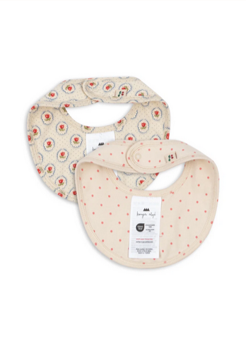 Lot de 2 bavoirs Basic  pirouette dot  - Konges Slojd