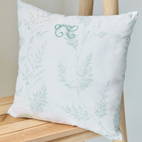Coussin réversible feuillage vert Tartine et chocolat