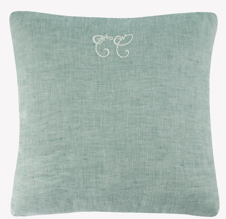 Coussin réversible feuillage vert Tartine et chocolat