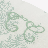 Coussin réversible feuillage vert Tartine et chocolat