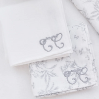 Lot de deux langes Toile de Jouy gris Tartine et Chocolat