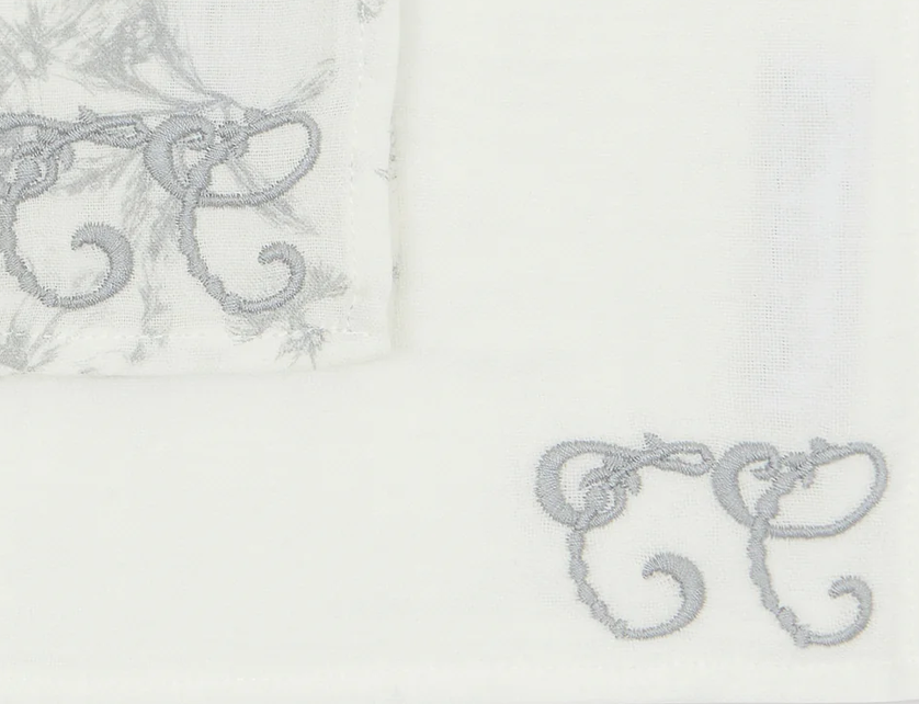 Lot de deux langes Toile de Jouy gris Tartine et Chocolat