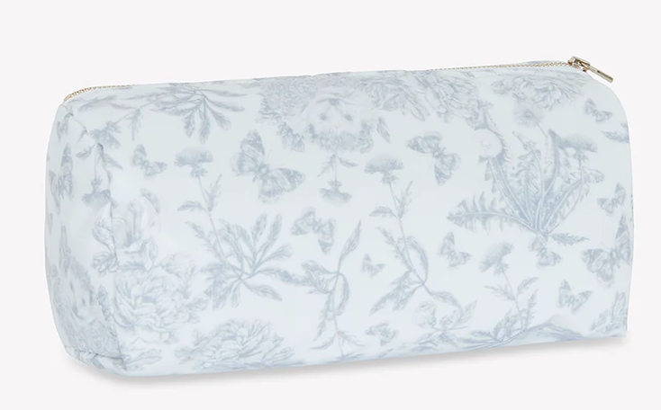 Trousse de toilette enduite Toile de Jouy gris Tartine et Chocolat