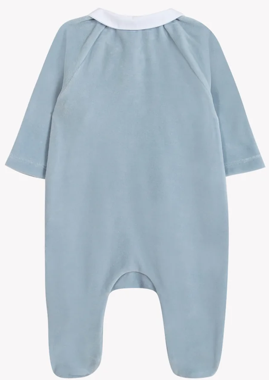 Pyjama velours abécédaire bleu grisé babyboy Tartine et Chocolat