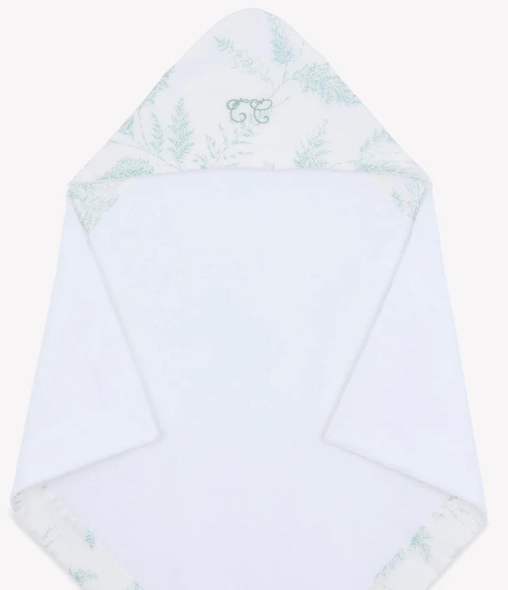 Cape de bain feuillage vert Tartine et Chocolat