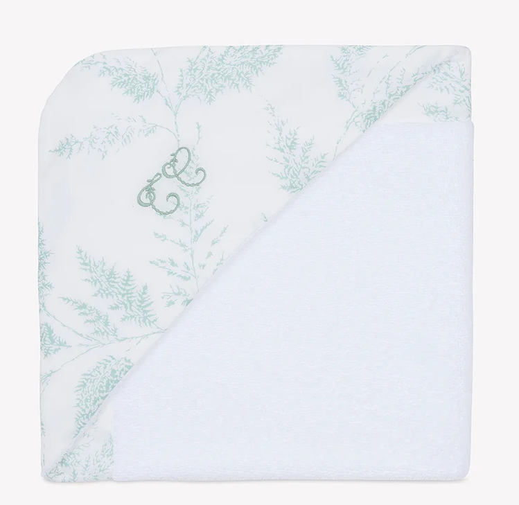 Cape de bain feuillage vert Tartine et Chocolat