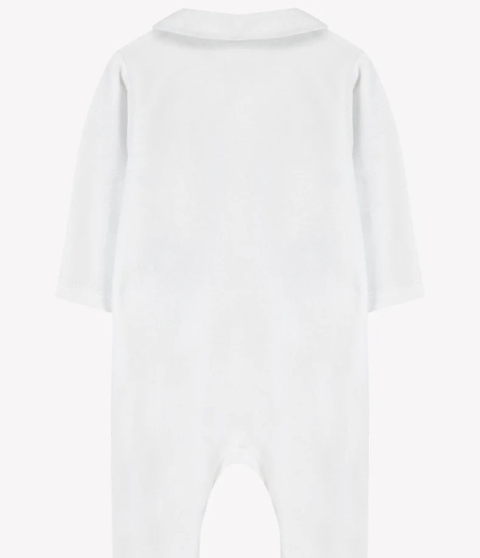 Pyjama velours brodé écru unisexe Tartine et Chocolat