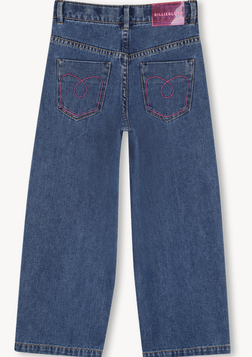 Pantalon en denim stone pousse fille Billieblush H26