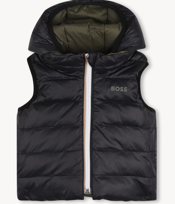 Doudoune sans manches réversible olive night Boss H26