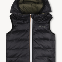Doudoune sans manches réversible olive night Boss H26
